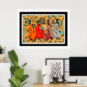 Afrikaans Erfgoed Modern Design • Kwanzaa-viering Poster (Thuiskantoor)