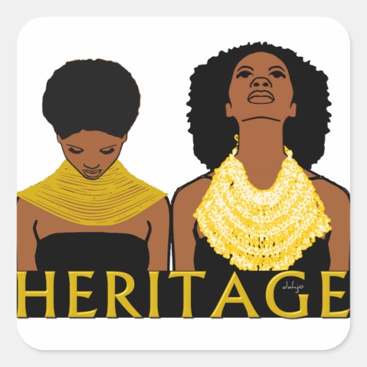 AFRIKAANS erfgoed Vierkante Sticker (Voorkant)