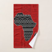 Afrikaans ethisch sierzwart en rood N9 Bad Handdoek (Handdoek)