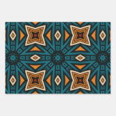 Afrikaans etnisch geïnspireerd patroon nr.9 inpakpapier vel (Voorkant 3)