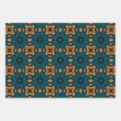 Afrikaans etnisch geïnspireerd patroon nr.9 inpakpapier vel (Voorkant)