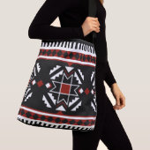 Afrikaans etnisch meetkundig patroon crossbody tas (Dichtbij)