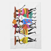 Afrikaans Feest • Afrocentrische Keukenhanddoek (Verticaal)