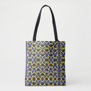 Afrikaans Geel Rode Blauw Whimsical-ontwerp Tote Bag
