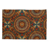 Afrikaans-geïnspireerd geometrisch lichaamskussen kussensloop (Achterkant)