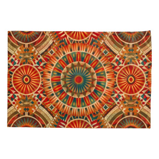 Afrikaans-geïnspireerd geometrisch lichaamskussen kussensloop (Achterkant-Links)