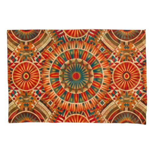 Afrikaans-geïnspireerd geometrisch lichaamskussen kussensloop (Voorkant-Links)