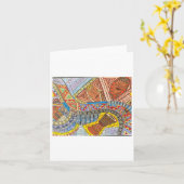 Afrikaans geïnspireerd kleurrijk design kaart (Gele Bloem)