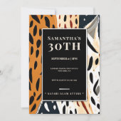 Afrikaans-geïnspireerde Boho Abstract Dierenprint Kaart (Voorkant)