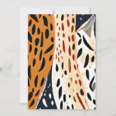 Afrikaans-geïnspireerde Boho Abstract Dierenprint Kaart (Achterkant)