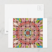 Afrikaans geïnspireerde kunstdruk – geometrisch ge briefkaart (Voorkant / Achterkant)