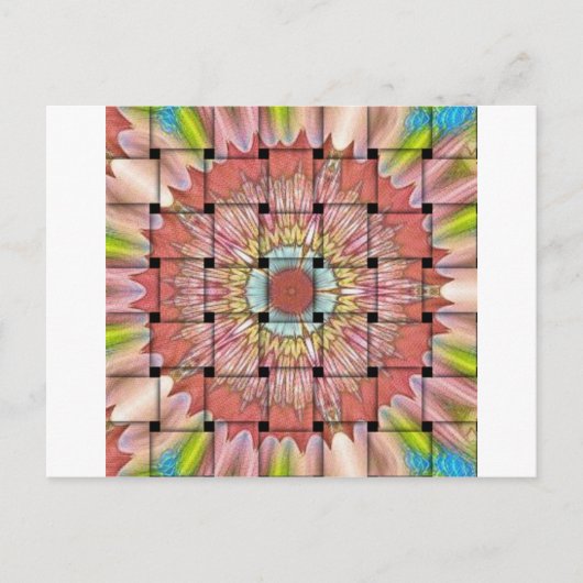 Afrikaans geïnspireerde kunstdruk – geometrisch ge briefkaart (Voorkant)