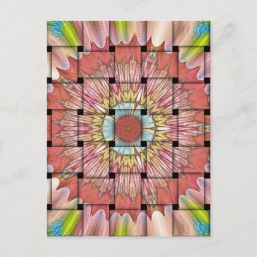 Afrikaans geïnspireerde kunstdruk – geometrisch ge briefkaart (Voorkant)