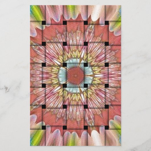 Afrikaans geïnspireerde kunstdruk – geometrisch ge briefpapier (Voorkant)