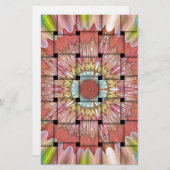 Afrikaans geïnspireerde kunstdruk – geometrisch ge briefpapier (Voorkant / Achterkant)