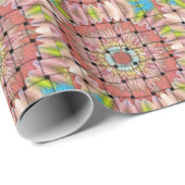 Afrikaans geïnspireerde kunstdruk – geometrisch ge cadeaupapier (Rol Hoek)