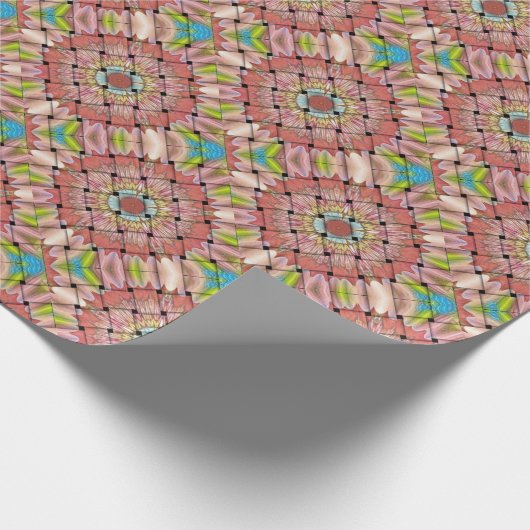 Afrikaans geïnspireerde kunstdruk – geometrisch ge cadeaupapier (Hoek)