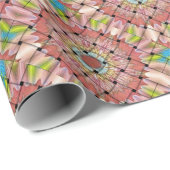 Afrikaans geïnspireerde kunstdruk – geometrisch ge cadeaupapier (Rol Hoek)