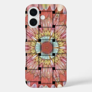 Afrikaans geïnspireerde kunstdruk – geometrisch ge iPhone 16 hoesje
