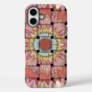 Afrikaans geïnspireerde kunstdruk – geometrisch ge iPhone 16 plus hoesje