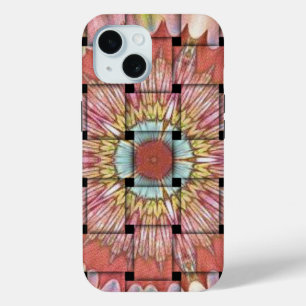 Afrikaans geïnspireerde kunstdruk – geometrisch ge iPhone 15 case