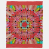 Afrikaans geïnspireerde kunstdruk – geometrisch ge fleece deken (Voorkant)