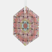 Afrikaans geïnspireerde kunstdruk – geometrisch ge glas ornament (Voorkant links)