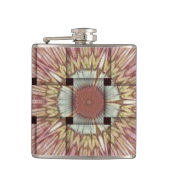 Afrikaans geïnspireerde kunstdruk – geometrisch ge heupfles (Voorkant)