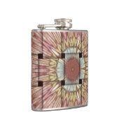 Afrikaans geïnspireerde kunstdruk – geometrisch ge heupfles (Rechts)