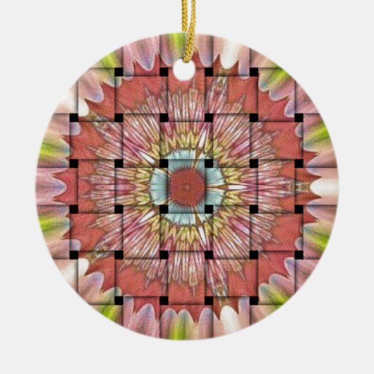 Afrikaans geïnspireerde kunstdruk – geometrisch ge keramisch ornament (Voorkant)