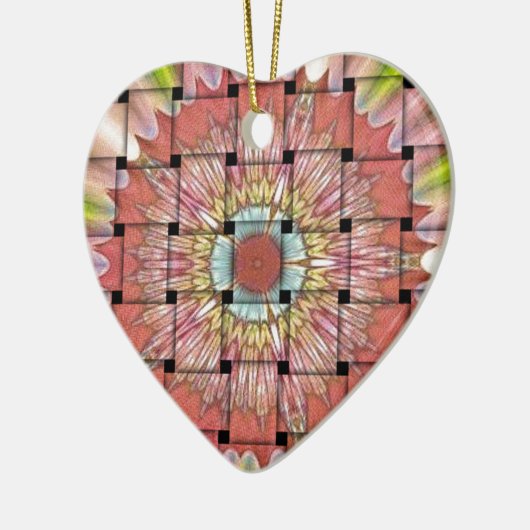 Afrikaans geïnspireerde kunstdruk – geometrisch ge keramisch ornament (Links)