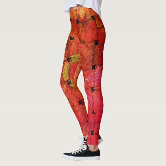 Afrikaans geïnspireerde kunstdruk – geometrisch ge leggings (Links)