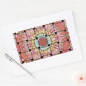 Afrikaans geïnspireerde kunstdruk – geometrisch ge rechthoekige sticker (Envelop)