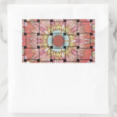 Afrikaans geïnspireerde kunstdruk – geometrisch ge rechthoekige sticker (Tas)