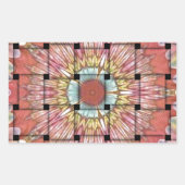 Afrikaans geïnspireerde kunstdruk – geometrisch ge rechthoekige sticker (Voorkant)