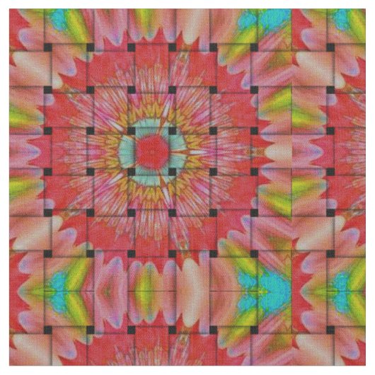 Afrikaans geïnspireerde kunstdruk – geometrisch ge stof (Close Up)