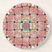 Afrikaans geïnspireerde kunstdruk – geometrisch ge zandsteen onderzetter (Voorkant)