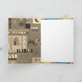 Afrikaans geïnspireerde tribale kunst kaart (Binnen)
