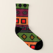 Afrikaans gekleurd patroon sokken (Rechts - buiten)