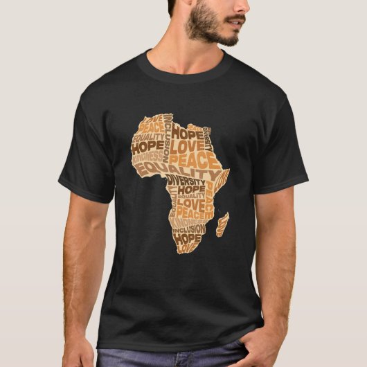 Afrikaans gelijkheidspatroon Melanin Skin Tone Afr T-shirt (Voorkant)