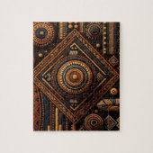 Afrikaans geometrisch etnisch traditioneel patroon legpuzzel (Verticaal)