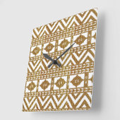 Afrikaans geometrisch motief vierkante klok (Hoek)