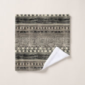 Afrikaans geometrisch patroon bad handdoek (Wasdoekje)