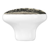 Afrikaans geometrisch patroon keramische knop (Zijkant)