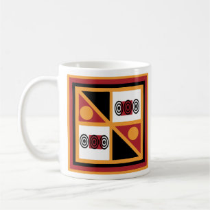 Afrikaans geometrisch patroon koffiemok