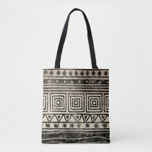 Afrikaans geometrisch patroon tote bag