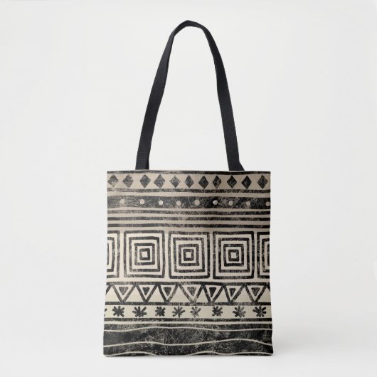 Afrikaans geometrisch patroon tote bag (Voorkant)