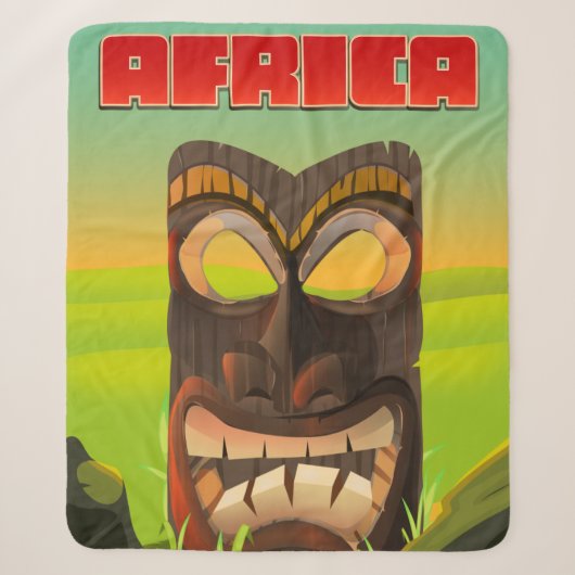 Afrikaans gesneden hoofd sherpa deken (Voorkant)