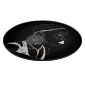 Afrikaans Girl Black en White Artwork Snijplank (Hoek)