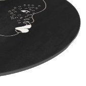 Afrikaans Girl Black en White Artwork Snijplank (Hoek)